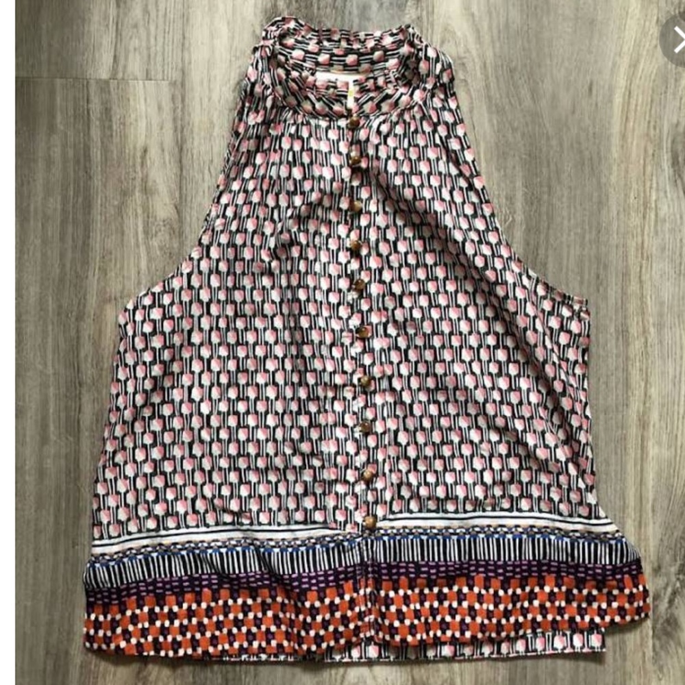 Maeve Sleeveless Button Up Blouse - XS
